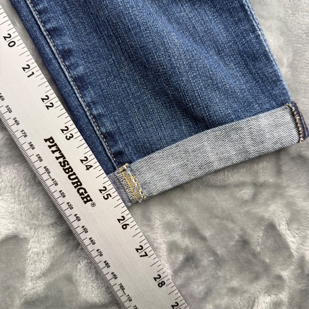 AG Adriano Goldschmied Stilt Roll-Up Cigarette Capri Blue Distressed Size 30 Y2K - Picture 6 of 16